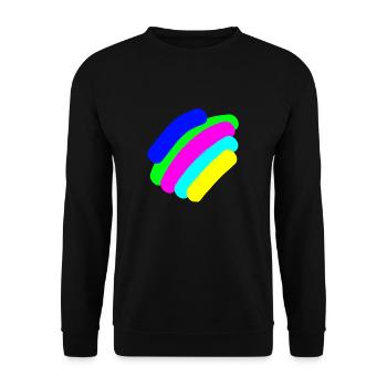 MÉLANGE COLOR RAINBOW - Sweat-shirt Unisexe - noir - Devant - Alina (178cm) & Michal (187cm)