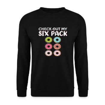 Check out my Six Pack - Unisex Sweatshirt - black - Front - Alina (178cm) & Michal (187cm)