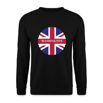 Washington - Unisex Pullover - Schwarz - Vorne - Alina (178cm) & Michal (187cm)