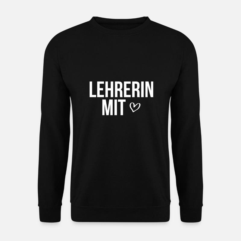 Lehrerin mit Herz - Unisex Pullover - Schwarz