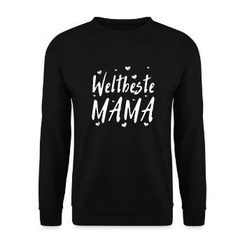 Weltbeste Mama | Mutter | Mama | Eltern | Frau - Unisex Pullover - Schwarz - Vorne - Alina (178cm) & Michal (187cm)