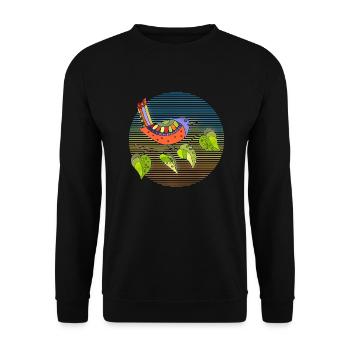 Bird - Unisex Sweatshirt - black - Front - Alina (178cm) & Michal (187cm)