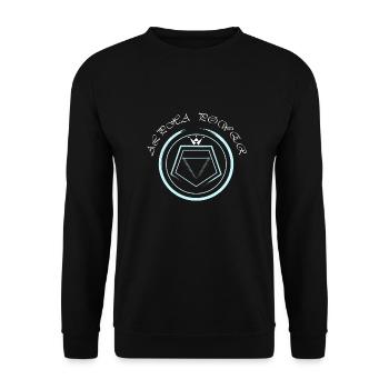 Alpha Power - Unisex Sweatshirt - black - Front - Alina (178cm) & Michal (187cm)