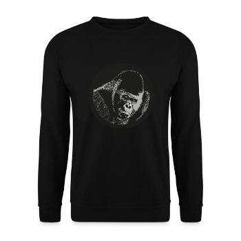 Gorilla - Unisex Pullover - Schwarz - Vorne - Alina (178cm) & Michal (187cm)