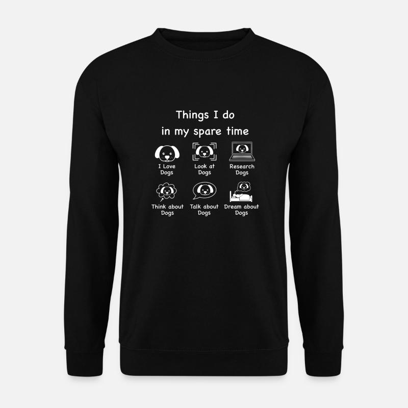 Hundeliebhaber (weiß) - Unisex Pullover - Schwarz