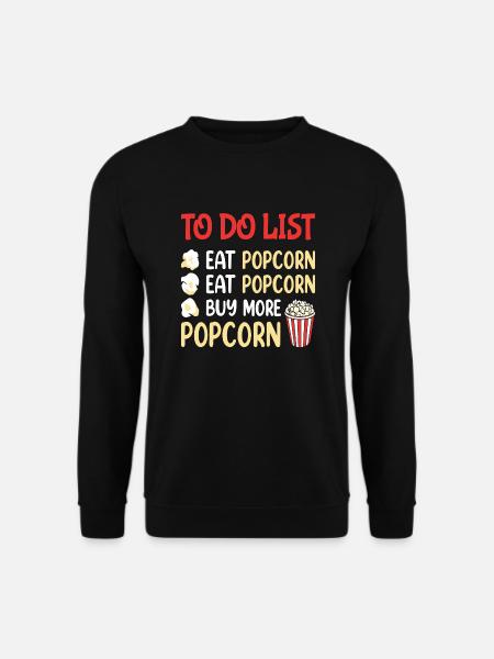 Å gjøreliste Spis Popcorn Spis Popcorn Kjøp Popcorn - Genser unisex - svart