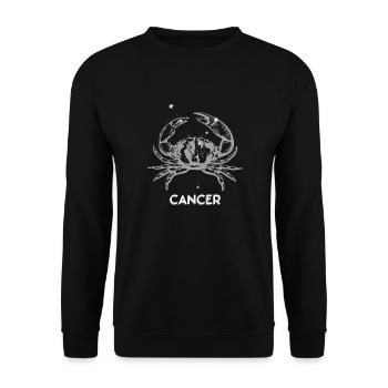 Krebs-Konstellation - Unisex Pullover - Schwarz - Vorne - Alina (178cm) & Michal (187cm)
