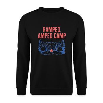 Ramped Amped Camp Camping Party Camper - Sweat-shirt Unisexe - noir - Devant - Alina (178cm) & Michal (187cm)