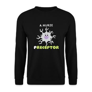 Funny Pun Receptor Nurse Preceptor Merci cadeaux - Sweat-shirt Unisexe - noir - Devant - Alina (178cm) & Michal (187cm)