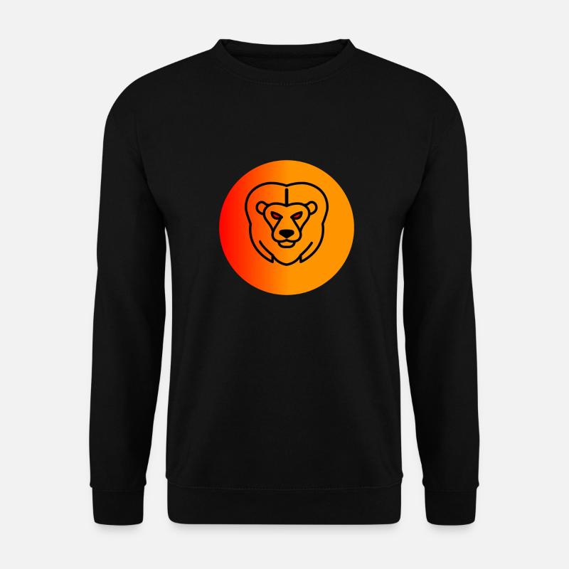 Löwe mit Roten Augen - Unisex Pullover - Schwarz