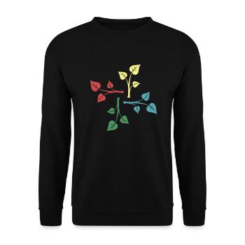 nature plantes rétro conservation de la nature jardin amis - Sweat-shirt Unisexe - noir - Devant - Alina (178cm) & Michal (187cm)