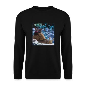 Suche suesse schnecke - Unisex Pullover - Schwarz - Vorne - Alina (178cm) & Michal (187cm)