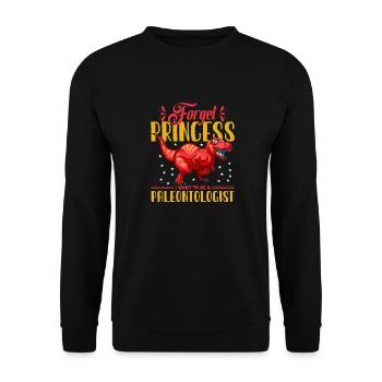 Forget Princess I Want To Be A Paleontologist - Sweat-shirt Unisexe - noir - Devant - Alina (178cm) & Michal (187cm)