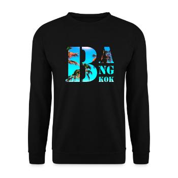 Bangkok - Unisex Sweatshirt - black - Front - Alina (178cm) & Michal (187cm)