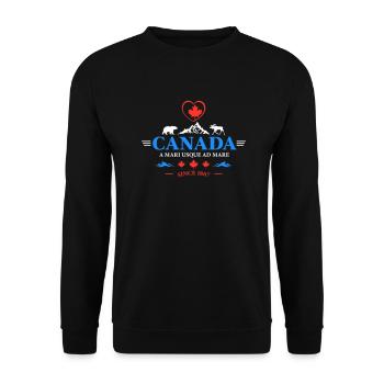 Kanada Vancouver Montreal Toronto Maple Leaf Bären - Unisex Pullover - Schwarz - Vorne - Alina (178cm) & Michal (187cm)