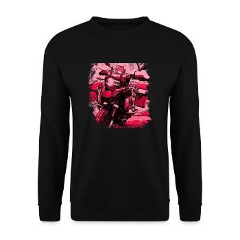 Motorrad GS black rot - Unisex Pullover - Schwarz - Vorne - Alina (178cm) & Michal (187cm)