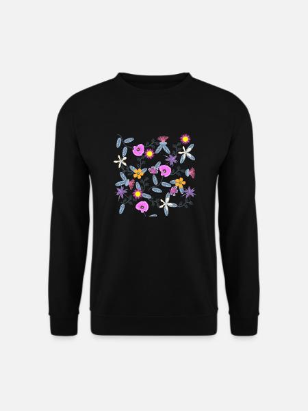 Mohnblüte Wildblumen Blüte Blumenkunst - Unisex Pullover - Schwarz