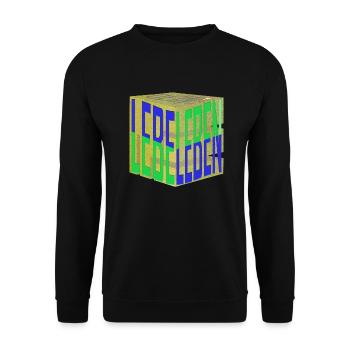 Lebe Dein Leben - Würfel - Unisex Pullover - Schwarz - Vorne - Alina (178cm) & Michal (187cm)