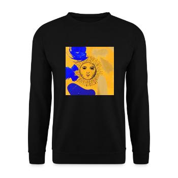 Sun - Unisex Pullover - Schwarz - Vorne - Alina (178cm) & Michal (187cm)