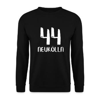 44 Neukoelln - Unisex Pullover - Schwarz - Vorne - Alina (178cm) & Michal (187cm)