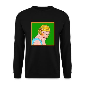 T-shirt vintage 1980 - Sweat-shirt Unisexe - noir - Devant - Alina (178cm) & Michal (187cm)
