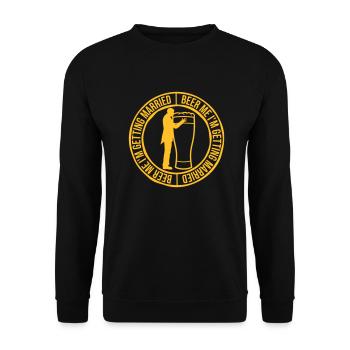 Beer Me Getting Married - Unisex Sweatshirt - black - Front - Alina (178cm) & Michal (187cm)