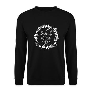 Schulkind Weiß - Unisex Pullover - Schwarz - Vorne - Alina (178cm) & Michal (187cm)