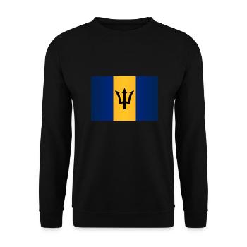 Barbados Flag - Unisex Sweatshirt - black - Front - Alina (178cm) & Michal (187cm)