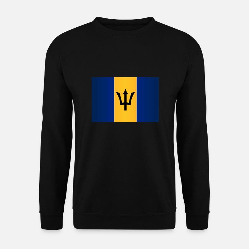 Flagge von Barbados - Unisex Pullover - Schwarz