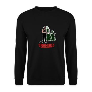 RANDO (marche) - Sweat-shirt Unisexe - noir - Devant - Alina (178cm) & Michal (187cm)