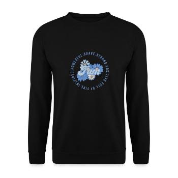 Jam - Strength Courage Power Positive thinking - Unisex Sweatshirt - black - Front - Alina (178cm) & Michal (187cm)