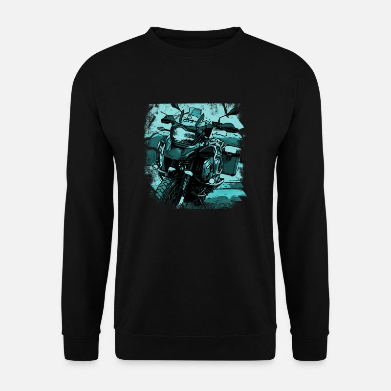 Motorrad GS black türkis - Unisex Pullover - Schwarz