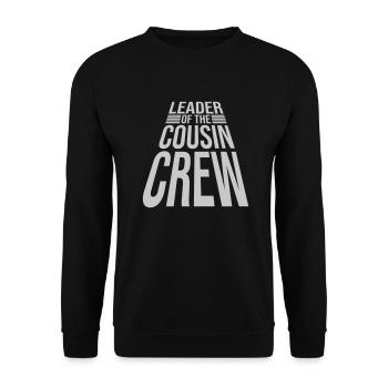 Leader Cousin Crew Team - Unisex Pullover - Schwarz - Vorne - Alina (178cm) & Michal (187cm)