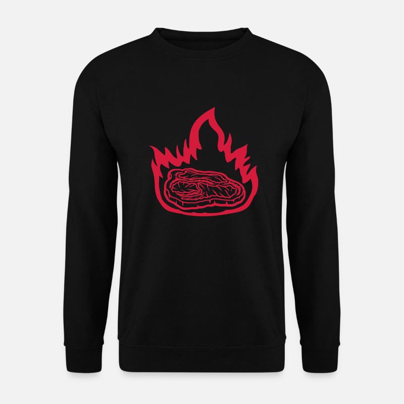 Heiß Feuer Steak saftig - Unisex Pullover - Schwarz