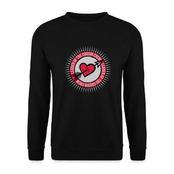 Leader Cousin Crew Team - Unisex Pullover - Schwarz - Vorne - Alina (178cm) & Michal (187cm)
