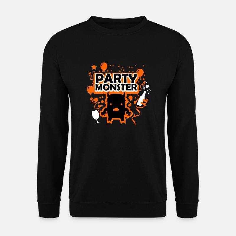 Partymonster orange - Unisex Pullover - Schwarz