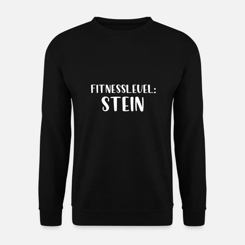 Fitnesslevel Stein - Unisex Pullover - Schwarz