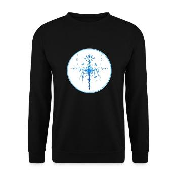 Mystique Collection ~ light blue ~ n°4 - Unisex Sweatshirt - black - Front - Alina (178cm) & Michal (187cm)