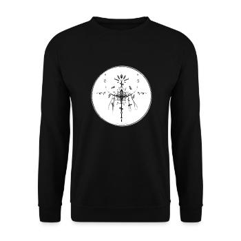 Mystic Collection ~ black tatoo ~ n°4 - Unisex Sweatshirt - black - Front - Alina (178cm) & Michal (187cm)