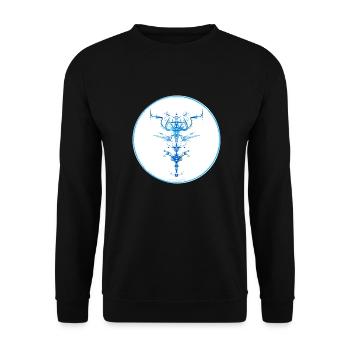 Mystique Collection ~ light blue ~ n°2 - Unisex Sweatshirt - black - Front - Alina (178cm) & Michal (187cm)