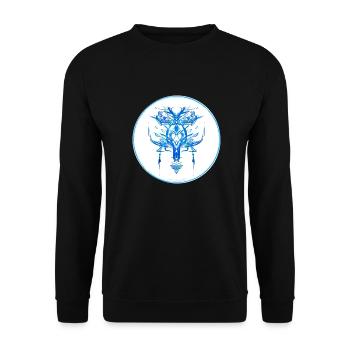 Mystique Collection ~ light blue ~ n°1 - Unisex Sweatshirt - black - Front - Alina (178cm) & Michal (187cm)
