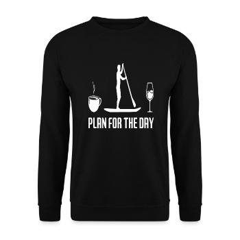 Plan for the Day - Unisex Sweatshirt - black - Front - Alina (178cm) & Michal (187cm)