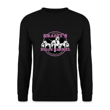 Kennel Logo Neu (ROSA)-American Bully XL & Pocket - Unisex Pullover - Schwarz - Vorne - Alina (178cm) & Michal (187cm)