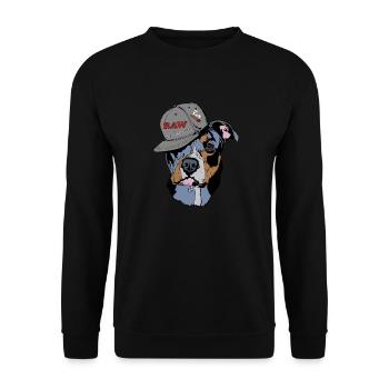 American Bully Pocket Hemp Hip Hop Joint Weed - Unisex Sweatshirt - black - Front - Alina (178cm) & Michal (187cm)