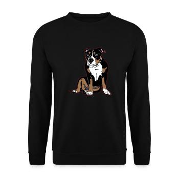 American Bully Pocket - Unisex Sweatshirt - black - Front - Alina (178cm) & Michal (187cm)