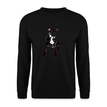 American Staffordshire Terrier - Unisex Sweatshirt - black - Front - Alina (178cm) & Michal (187cm)