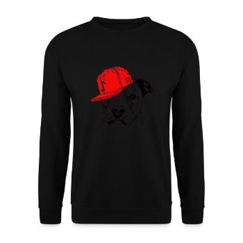American Bully Pocket Music Hip Hop Capi - Unisex Sweatshirt - black - Front - Alina (178cm) & Michal (187cm)