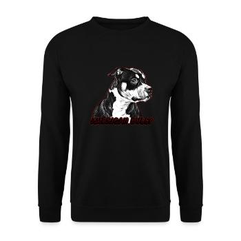 American Bully Pocket - Unisex Sweatshirt - black - Front - Alina (178cm) & Michal (187cm)