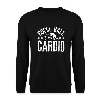Bocce Ball Player Boules Bocce Ball Is My Cardio - Unisex Pullover - Schwarz - Vorne - Alina (178cm) & Michal (187cm)