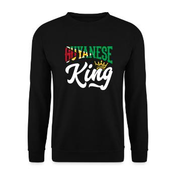 GuyanaIs Roi Guyana Guyana Drapeau - Sweat-shirt Unisexe - noir - Devant - Alina (178cm) & Michal (187cm)